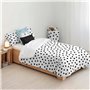 Housse de Couette Kids&Cotton Kibo Blanc Noir 180 x 240 cm