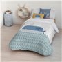 Parure de couette Kids&Cotton Malu Big Bleu 155 x 220 cm