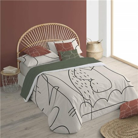 Housse de Couette Decolores Burdeos Multicouleur 155 x 220 cm