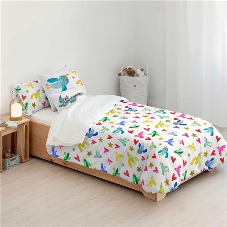 Housse de Couette Ripshop Ocells Multicouleur 260 x 240 cm Goulot de bouteille