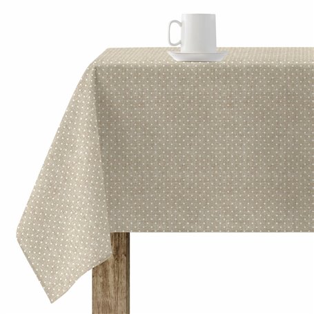 Nappe enduite antitache Belum Plumeti Blanc 140 x 140 cm