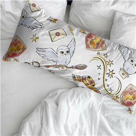 Taie d'oreiller Harry Potter Hedwig Multicouleur 45 x 110 cm 100 % coton