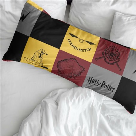 Taie d'oreiller Harry Potter Hogwarts Multicouleur 45 x 110 cm 100 % coton
