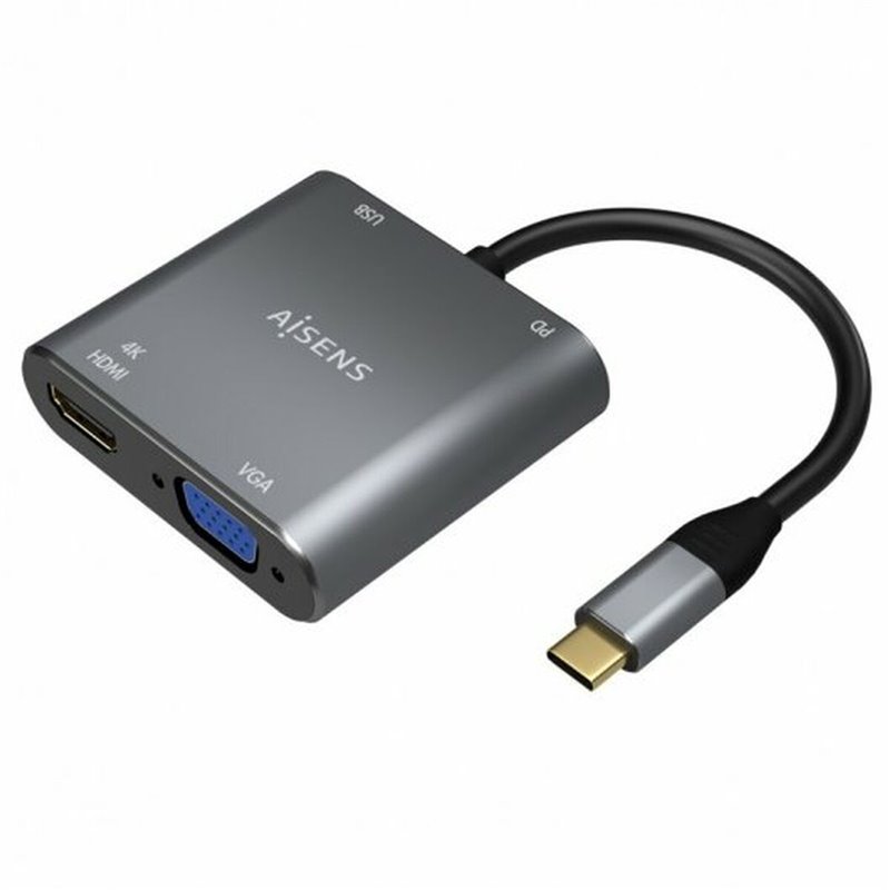 Aisens A109-0626 adaptateur graphique USB 3860 x 2160 pixels Gris