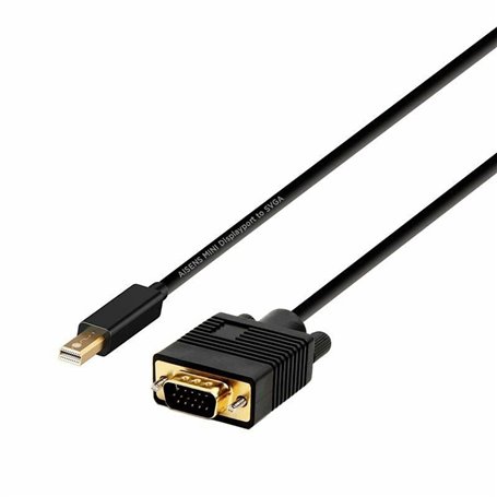 Adaptateur Mini DisplayPort vers VGA Aisens A125-0362 Noir 2 m