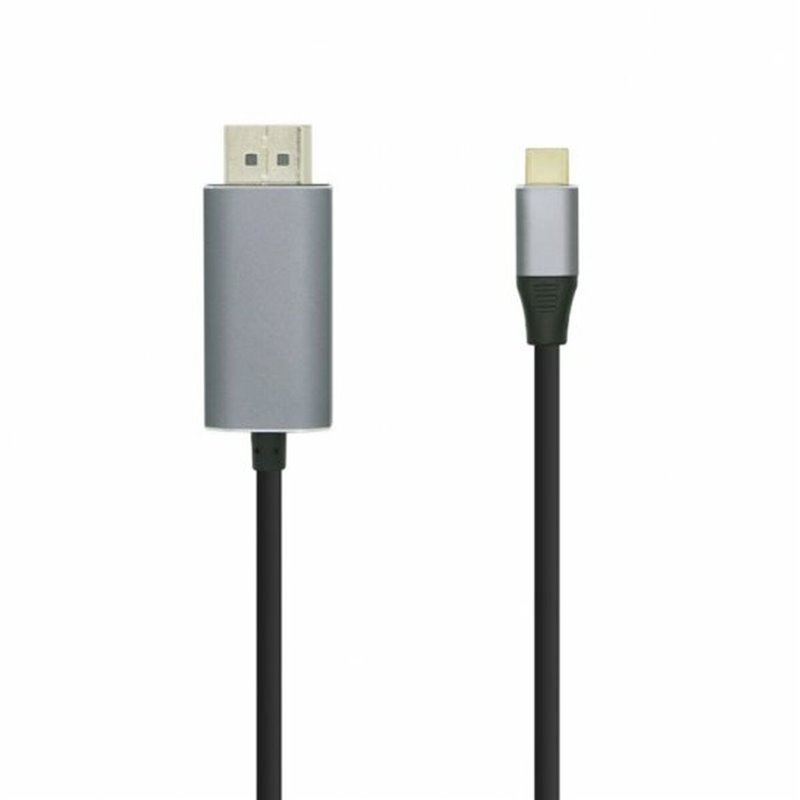 Aisens A109-0395 câble vidéo et adaptateur 1,8 m DisplayPort USB Type-C Aluminium, Noir