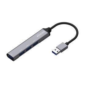 AISENS A106-0540 hub & concentrateur USB 3.2 Gen 1 (3.1 Gen 1) Type-A 5000 Mbit/s Gris