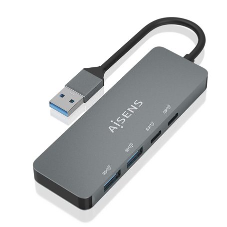 Hub USB Aisens A106-0696 Gris (1 Unité)
