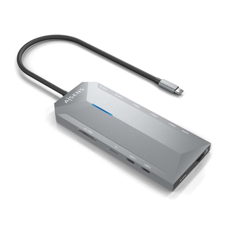 Aisens ASUC-12P005-GR station d'accueil Avec fil USB 3.2 Gen 1 (3.1 Gen 1) Type-C Gris