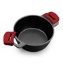 Casserole avec Couvercle en Verre BRA A410324 Ø 24 cm Noir 4 L