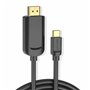 Vention CGUBG câble vidéo et adaptateur 1,5 m USB Type-C HDMI Noir