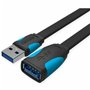 Câble Rallonge à USB Vention VAS-A13-B200 Noir 2 m (1 Unité)