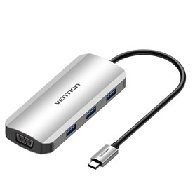 Hub USB Vention TOIHB 100 W Argenté