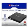 Verbatim Slimline CD/DVD lecteur de disques optiques DVD-RW Noir