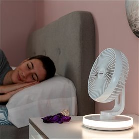 Ventilateur de Bureau Rechargeable avec LED FanLed InnovaGoods Ø6