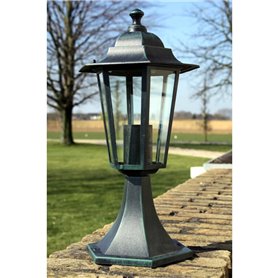 vidaXL Lampe de jardin Vert foncé/Noir Aluminium