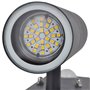 vidaXL Lampe murale à LED avec capteur Inox Forme cylindrique Noir