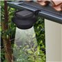 vidaXL Lampes solaires 6 pcs pour clôture gouttière Noir