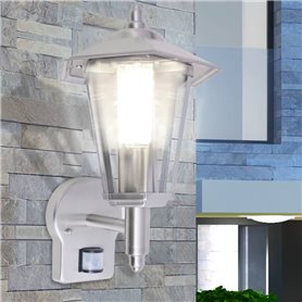 vidaXL Lampe murale extérieure avec capteur Acier inoxydable