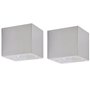 vidaXL Applique murale d'extérieur en forme de cube 2 pcs