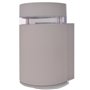 vidaXL Applique murale extérieure demi-cylindrique Aluminium Gris