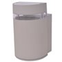 vidaXL Applique murale extérieure demi-cylindrique Aluminium Gris