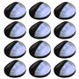 vidaXL Lampe solaire murale à LED d'extérieur 12 pcs Rond Noir