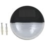 vidaXL Lampe solaire murale à LED d'extérieur 12 pcs Rond Noir