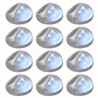 vidaXL Lampe solaire murale à LED d'extérieur 12 pcs Rond Argenté