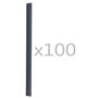 vidaXL Attaches de bande de clôture 100 pcs PVC Anthracite