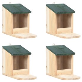 vidaXL Maisons pour écureuils 4 pcs Bois de sapin