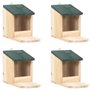 vidaXL Maisons pour écureuils 4 pcs Bois de sapin