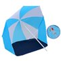 vidaXL Parasol de plage Bleu et blanc 180 cm Tissu