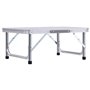 vidaXL Table pliable de camping Blanc Aluminium 60x45 cm