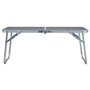 vidaXL Table pliable de camping Gris Aluminium 60x40 cm