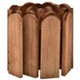 vidaXL Rouleau de bordure Marron 120 cm Bois de pin imprégné