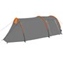 vidaXL Tente de camping pour 4 personnes gris et orange