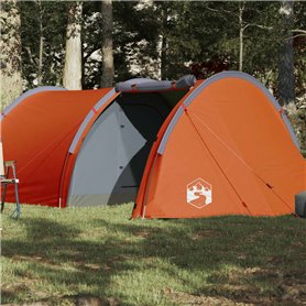 vidaXL Tente de camping tunnel 4 personnes orange imperméable