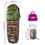 vidaXL Sac de couchage momie pour adultes camping 3 saisons