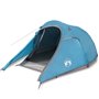 vidaXL Tente de camping tunnel 3 personnes bleu imperméable