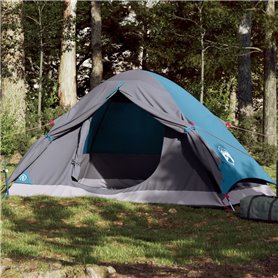 vidaXL Tente de camping à dôme 4 personnes bleu imperméable