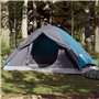 vidaXL Tente de camping à dôme 4 personnes bleu imperméable