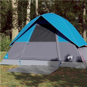 vidaXL Tente de camping à dôme 3 personnes bleu imperméable