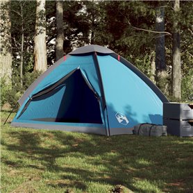 vidaXL Tente de camping à dôme 4 personnes bleu imperméable