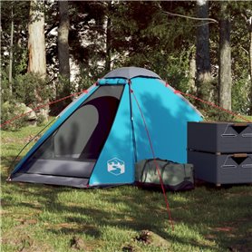 vidaXL Tente de camping à dôme 2 personnes bleu imperméable