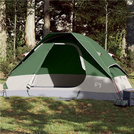 vidaXL Tente de camping à dôme 2 personne vert imperméable