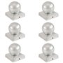 vidaXL Bouchons de poteau 6 pcs Globe final Métal galvanisé 91x91 mm