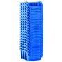 vidaXL Bacs de rangement empilables 20 pcs bleu plastique