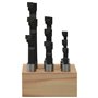 vidaXL Cutters de perçage 9 pcs 12 mm à base de bois