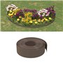 vidaXL Bordure de jardin marron 10 m 15 cm polyéthylène